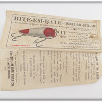 Bite Em Bate Empty Box & Paperwork For Revolving Bait