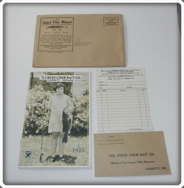Vintage Creek Chub Bait Co 1935 Catalog With Mailing Envelope