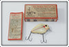 Heddon White Shore Punkinseed Floater In Correct Box 740 2XS