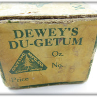 Outing Mfg Co Grass Frog White And Green Dewey's Du-Getum Lure Box 26