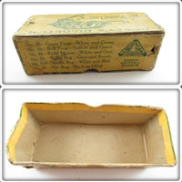 Outing Mfg Co Grass Frog White And Green Dewey's Du-Getum Lure Box 26