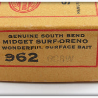 South Bend Green Crackleback Midget Surf Oreno In Intro Box 962 GCBW