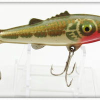 Vintage Outing Mfg Co Green & Gold Scale Bassy Getum Lure