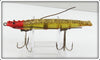 Vintage Heddon Red Head Flitter Shrimpy Spook Lure 9008RH