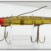 Vintage Heddon Red Head Flitter Shrimpy Spook Lure 9008RH
