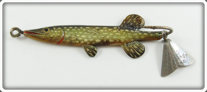 Vintage Fred Arbogast Tin Liz Snake Lure A4