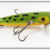 Vintage Fred Arbogast Frog Wooden Musky Jitterbug Lure