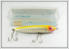 Vintage Boone Bait Co Yellow Shore Zig Zagger Lure In Box