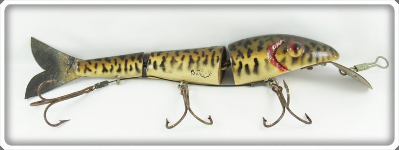 Vintage Butch Lindle Musky Finish Jointed Musky Sucker Lure