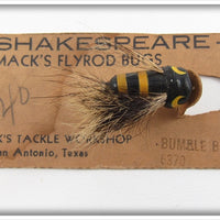 Mack's Tackle Workshop Bumble Bee Shakespeare Flyrod Bug On Card