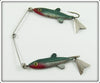 Vintage Fred Arbogast Green & Silver Twin Liz Lure 
