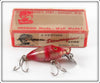 Heddon Silver & Red Fish Flash Tiny Runt In Box FF 350 SR 