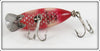 Heddon Silver & Red Fish Flash Tiny Runt In Box FF 350 SR