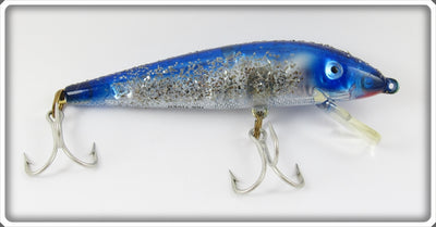Vintage Heddon Blue Silver Flitter Big Tiger Lure 1040BL