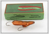 Lou J Eppinger All Copper Winged Dardevle's Imp Lure In Box