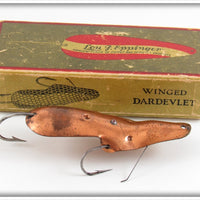 Lou J Eppinger All Copper Winged Dardevlet Lure In Box
