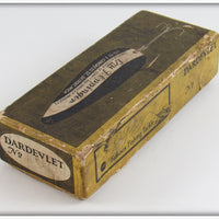 Lou J Eppinger Copper Red With White Chunk Dardevlet In Box