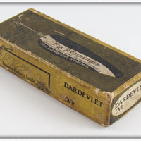 Lou J Eppinger Copper Red With White Chunk Dardevlet In Box