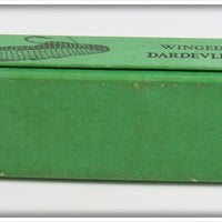 Lou J Eppinger Nickel Green With White Stripe Scale Finish Winged Dardevlet In Box