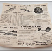 Lou J Eppinger Nickel Green With White Stripe Scale Finish Winged Dardevlet In Box