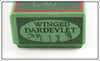 Lou J Eppinger Nickel Green With White Stripe Scale Finish Winged Dardevlet In Box