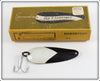 Lou J Eppinger Nickel Black With White Chunk Dardevlet In Box