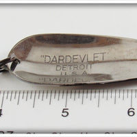 Lou J Eppinger Nickel Black With White Chunk Dardevlet In Box