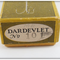 Lou J Eppinger Nickel Black With White Chunk Dardevlet In Box