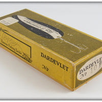 Lou J Eppinger Nickel Black With White Chunk Dardevlet In Box