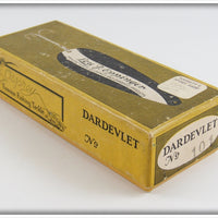 Lou J Eppinger Nickel Black With White Chunk Dardevlet In Box