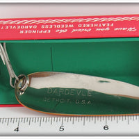 Lou J Eppinger Orange Scale Dardevle In Box