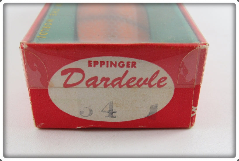 Ancienne Boîte De Leurres Pêche Lou J. Eppinger – Dardevle Daredevil Seule