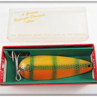 Vintage Lou J Eppinger Perch Scale Dardevle Lure In Box 