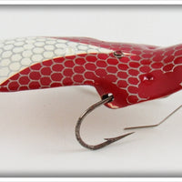 Lou J Eppinger Copper Red With White Chunk Scale Finish Winged Dardevlet In Box