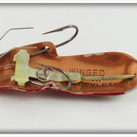 Lou J Eppinger Copper Red With White Chunk Scale Finish Winged Dardevlet In Box