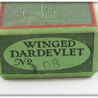 Lou J Eppinger Copper Red With White Chunk Scale Finish Winged Dardevlet In Box