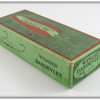 Lou J Eppinger Copper Red With White Chunk Scale Finish Winged Dardevlet In Box