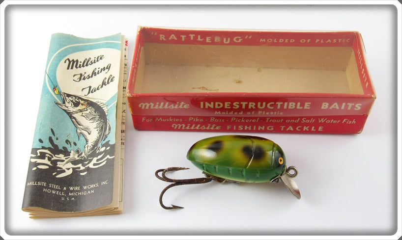 Millsite Frog Spot Rattle Bug In Correct Box 908 Floater