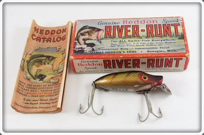 Vintage Heddon Perch Early River Runt Lure In Box 9110L 