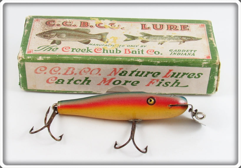 Vintage Creek Chub Rainbow Baby Pikie Lure In Box 908