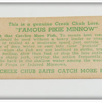 Creek Chub Rainbow Fire Baby Pikie In Box 931