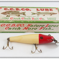 Vintage Creek Chub White And Red Baby Pikie Lure In Box 902 