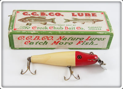 Vintage Creek Chub White And Red Baby Pikie Lure In Box 902 