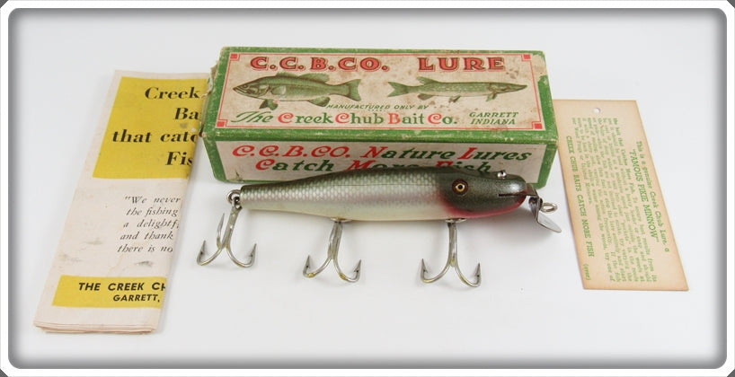 Vintage Creek Chub Silver Shiner Pikie Lure In Box 703 