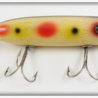 Vintage South Bend White With Spots Bass Oreno Lure 973 W