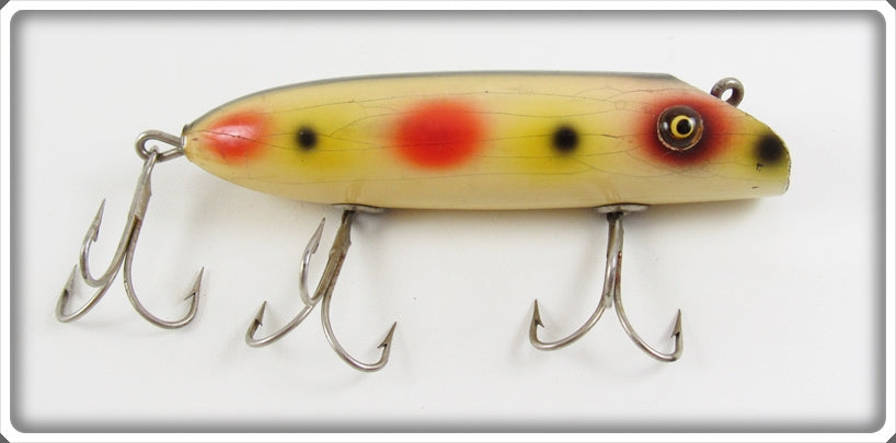 Vintage South Bend White With Spots Bass Oreno Lure 973 W