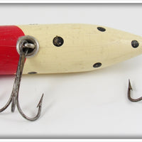 Falls City Bait Co Red & White With Black Spots Deep Six