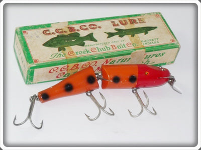 C.C.B.CO Creek Chub Orange Spotted Jointed Husky Pikie In Box 3030