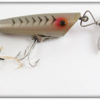Vintage Fred Arbogast Grey With Black Ribs Sputterbug Lure