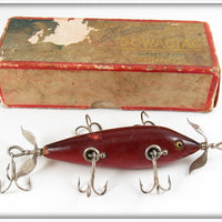 Heddon Blended Red 150 Dowagiac Minnow Lure In Box 154 